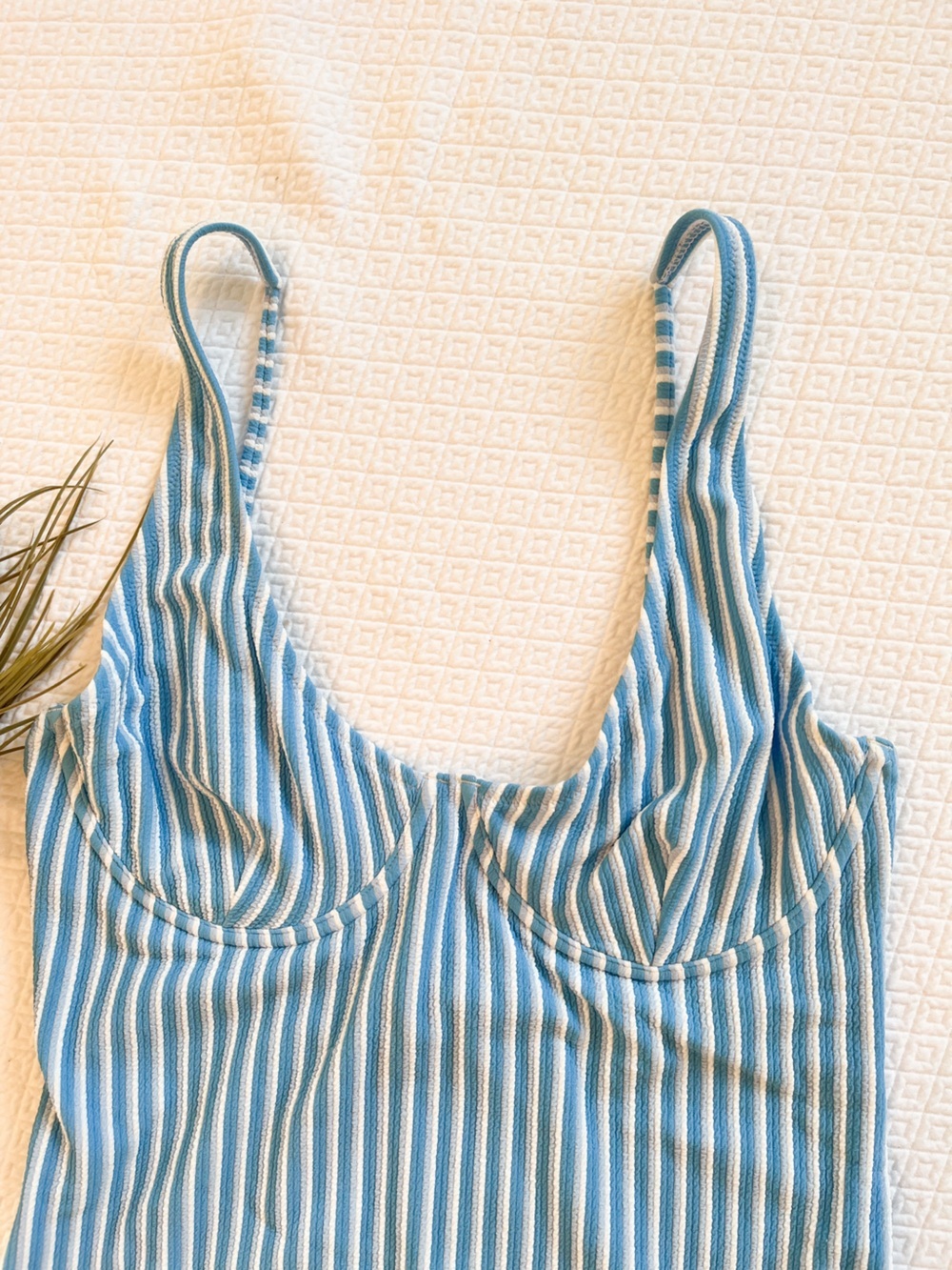 NWT Anthro Rhythm Sunbather Striped Underwire One Piece Swimsuit Size XXL Ocean - Picture 8 of 13